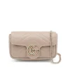 ANTIQUE ROSE LEATHER GG MARMONT MINI SHOULDER BAG
