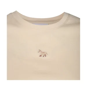 BEIGE COTTON BABY FOX T-SHIRT