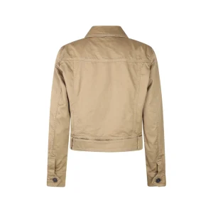 BEIGE COTTON CASUAL JACKET