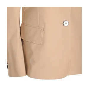 BEIGE COTTON CASUAL JACKET