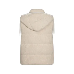 BEIGE COTTON DOWN JACKET