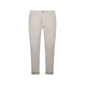 BEIGE COTTON JEANS