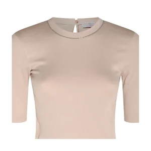 BEIGE COTTON T-SHIRT