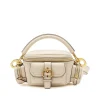 BEIGE LEATHER CAMERA BAG