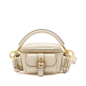 BEIGE LEATHER CAMERA BAG