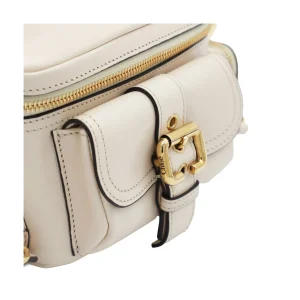 BEIGE LEATHER CAMERA BAG