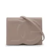 BEIGE LEATHER CROSSBODY BAG