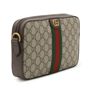 BEIGE LEATHER CROSSBODY BAG