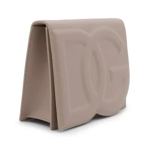 BEIGE LEATHER CROSSBODY BAG