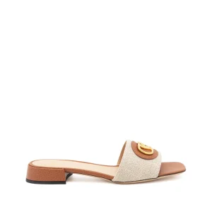 BEIGE LEATHER FLATS