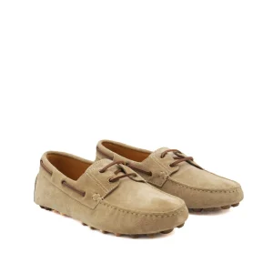 BEIGE LEATHER LOAFERS
