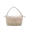 BEIGE LEATHER MAMMA BAGUETTE LARGE SHOULDER BAG