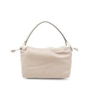 BEIGE LEATHER MAMMA BAGUETTE LARGE SHOULDER BAG