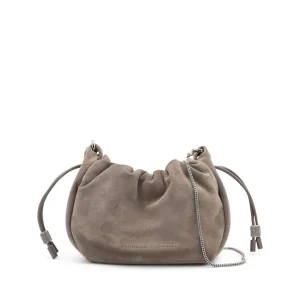 BEIGE LEATHER SHOULDER BAG