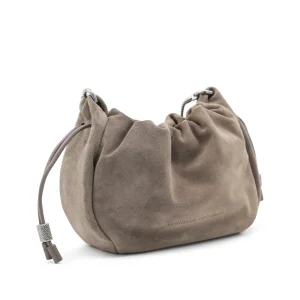 BEIGE LEATHER SHOULDER BAG