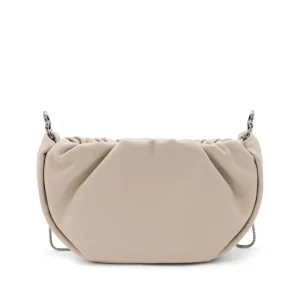 BEIGE LEATHER SHOULDER BAG