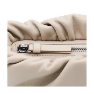 BEIGE LEATHER SHOULDER BAG