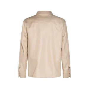 BEIGE LINEN CASUAL JACKET