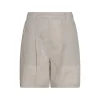 BEIGE LINEN SHORTS