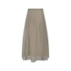 BEIGE SILK SKIRT