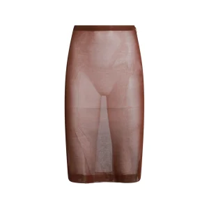 BEIGE SILK SKIRT