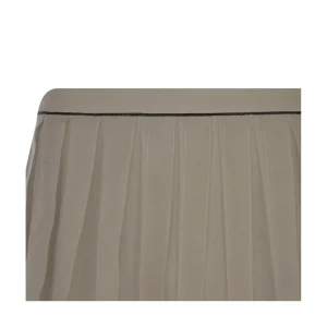 BEIGE SILK SKIRT