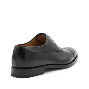 BLACK AND BROWN LEATHER LACE UP SHOES