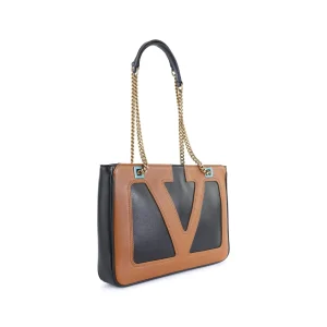 BLACK AND BROWN SHOULDER BAG