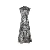 BLACK AND GREY COTTON DRESS