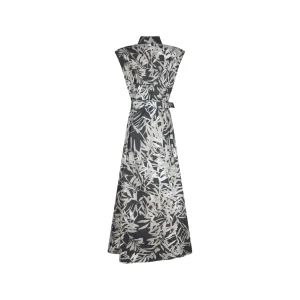 BLACK AND GREY COTTON DRESS