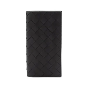 BLACK AND SILVER LEATHER WALLET