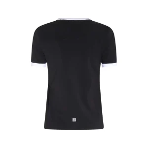 BLACK AND WHITE COTTON T-SHIRT