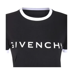 BLACK AND WHITE COTTON T-SHIRT