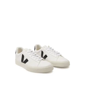 BLACK AND WHITE FAUX LEATHER CAMPO SNEAKERS