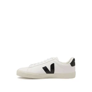 BLACK AND WHITE FAUX LEATHER CAMPO SNEAKERS