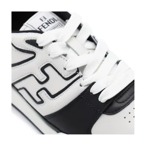 BLACK AND WHITE LEATHER MATCH SNEAKERS