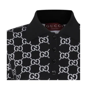 BLACK AND WHITE POLO SHIRT