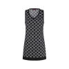 BLACK AND WHITE WOOL DRESS