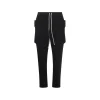 BLACK COTTON CREATCH CARGO PANTS