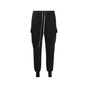 BLACK COTTON MASTODON CUT PANTS