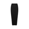 BLACK COTTON MIDI SKIRT