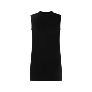 BLACK COTTON MINI DRESS