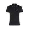 BLACK COTTON POLO SHIRT