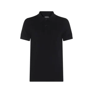 BLACK COTTON POLO SHIRT