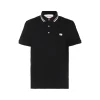 BLACK COTTON POLO SHIRT