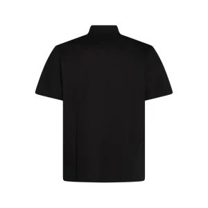 BLACK COTTON POLO SHIRT
