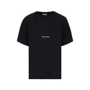 BLACK COTTON PRINT T-SHIRT