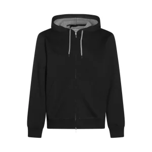 BLACK COTTON SWEATSHIRT