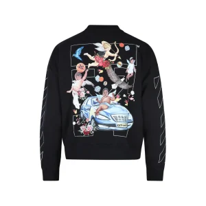 BLACK COTTON SWEATSHIRT