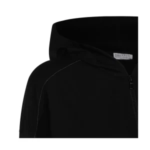 BLACK COTTON SWEATSHIRT